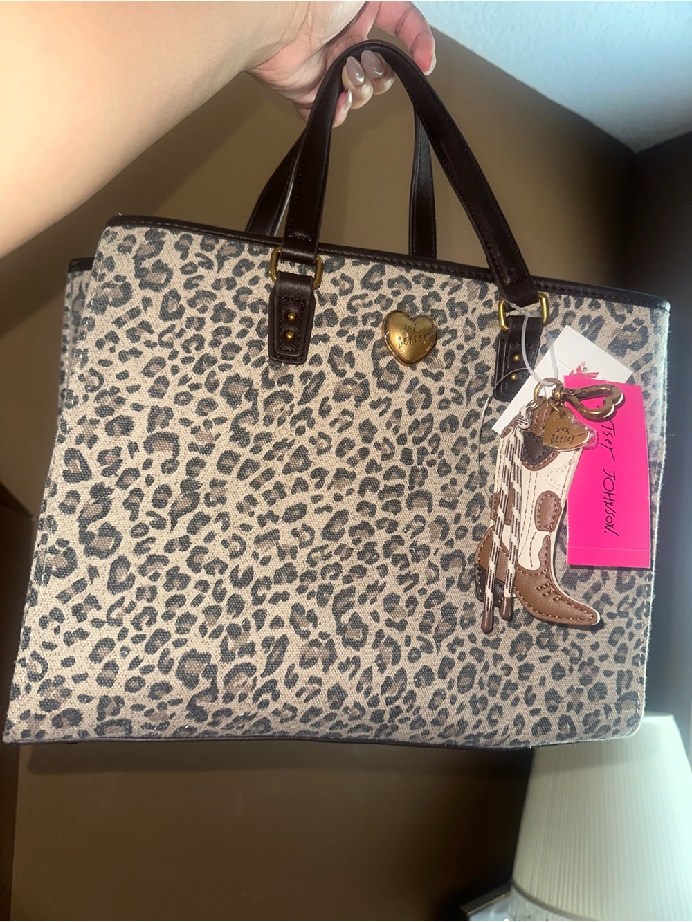 Betsey Johnson Leopard Print Tote Bag